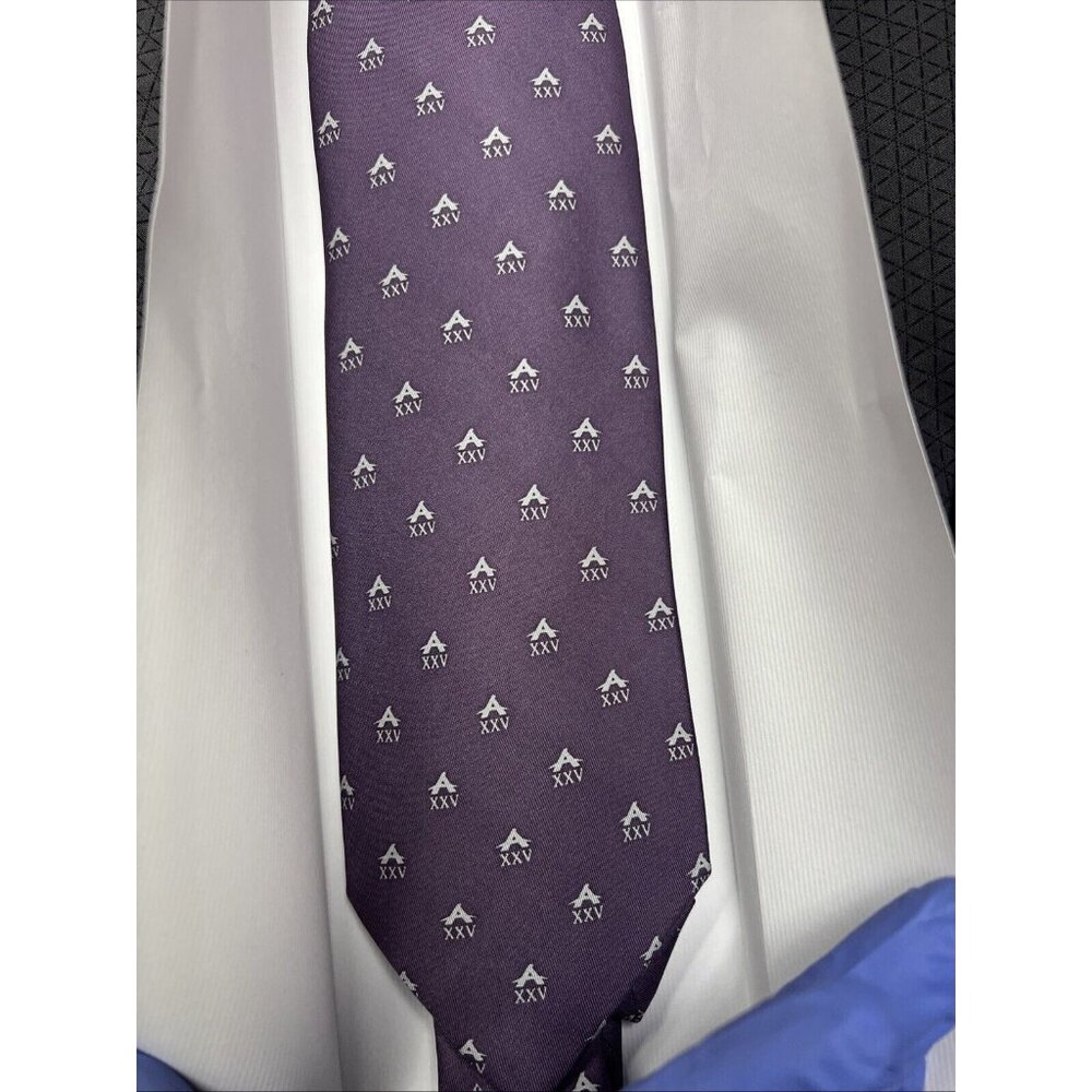 Vineyard Vines Custom Neck Tie ADF Alliance Defending 25 Years Purple 100% Silk